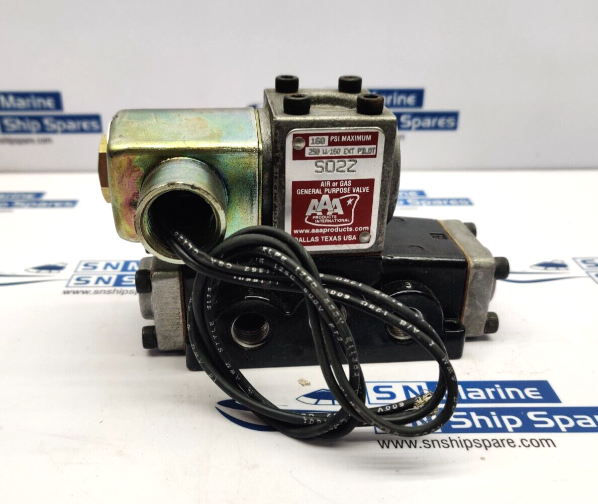 AAA International S02Z General Purpose Valve 160Psi 250W/160 Ext Pilot AAAS02Z