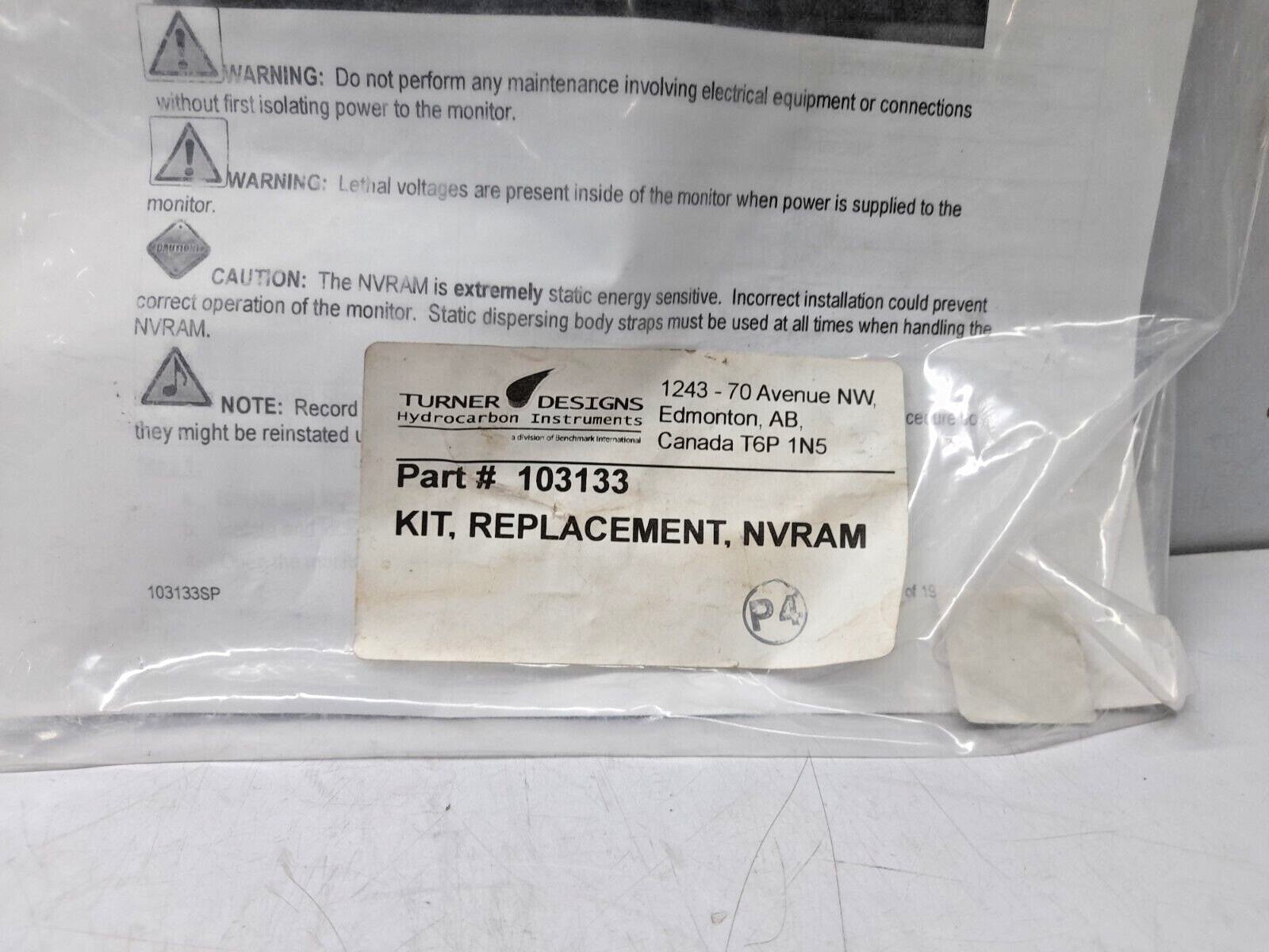 Turner Designs Hydrocarbon Instruments 103132 Kit, Replacement, Chip