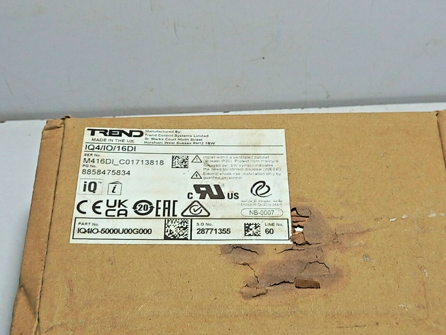 Trend IQ4IO-5000U00G000 I/O Module / 16DI Module / 24VDC / 40mA max