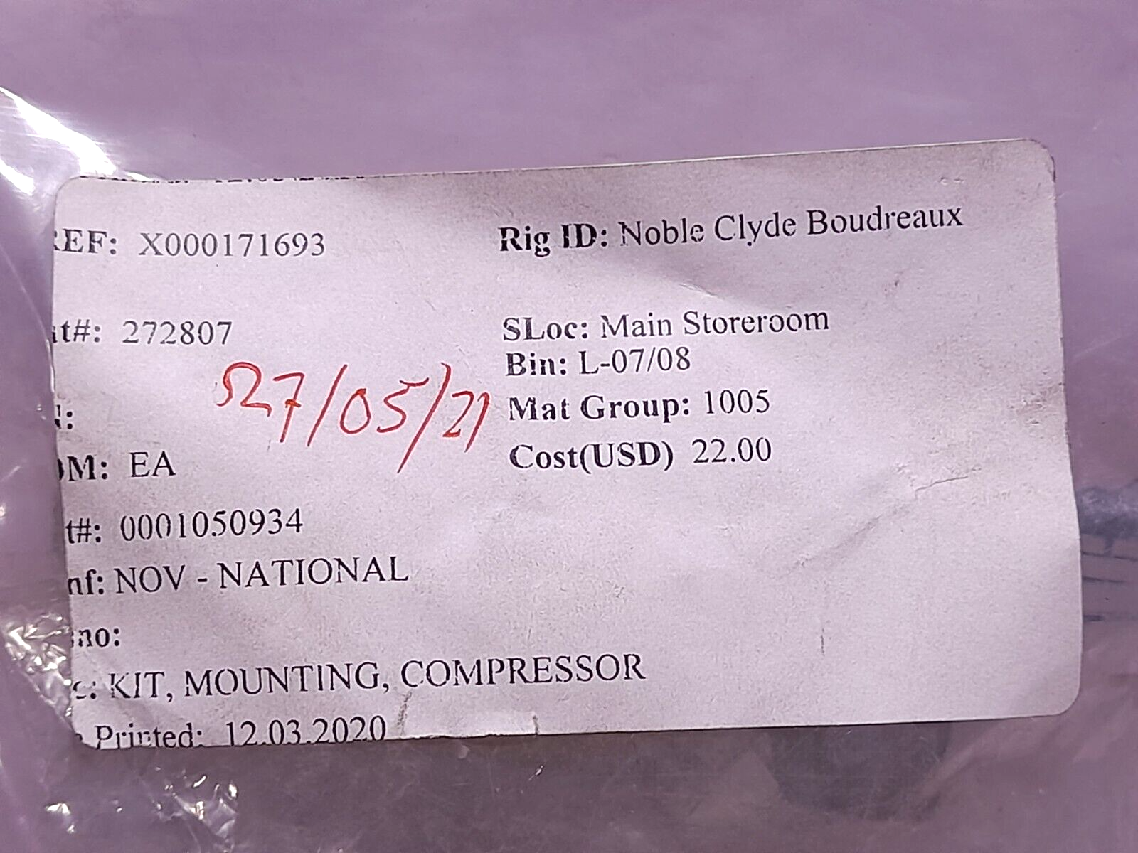 Copeland 527-0116-00 Compressor Mounting Kit