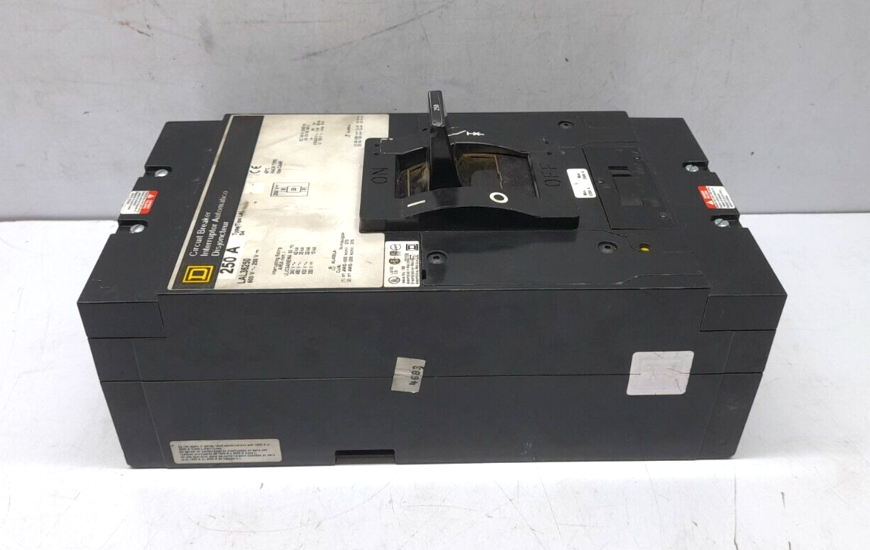 Square D LAL36250 Circuit Breaker 250A 3P 600VAC 250VDC 5060Hz Type LAL S4