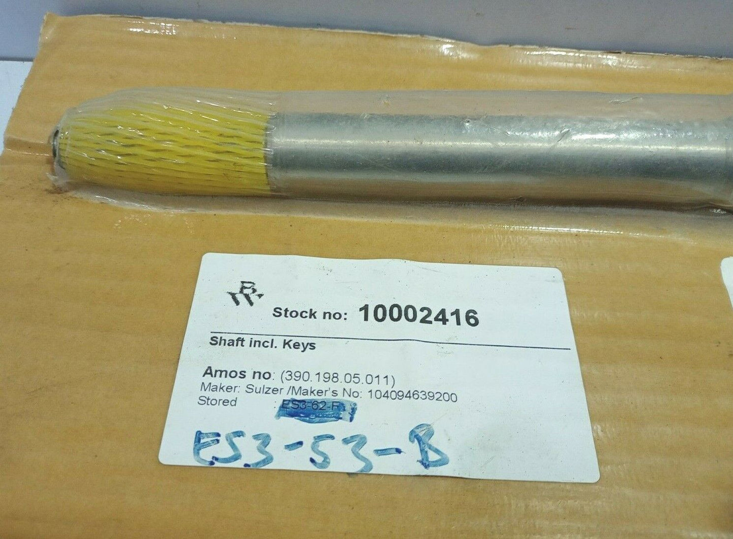 Sulzer 104094639200 Shaft Incl. Keys Pump Typ ZE 25-0200