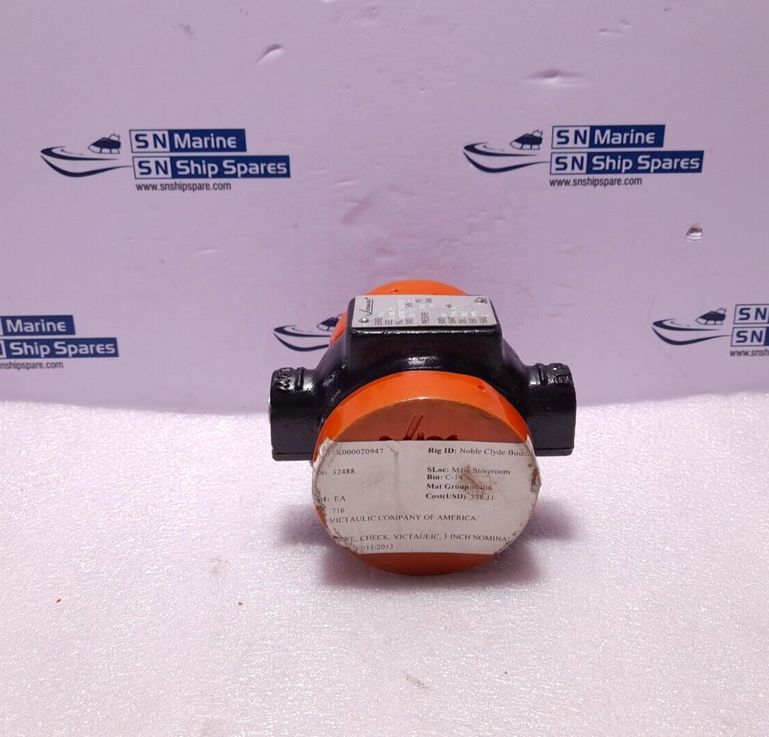 Victaulic V030716PE0 Check Valve Series 716 Size 3_88.9 300 PSI 20 Bar