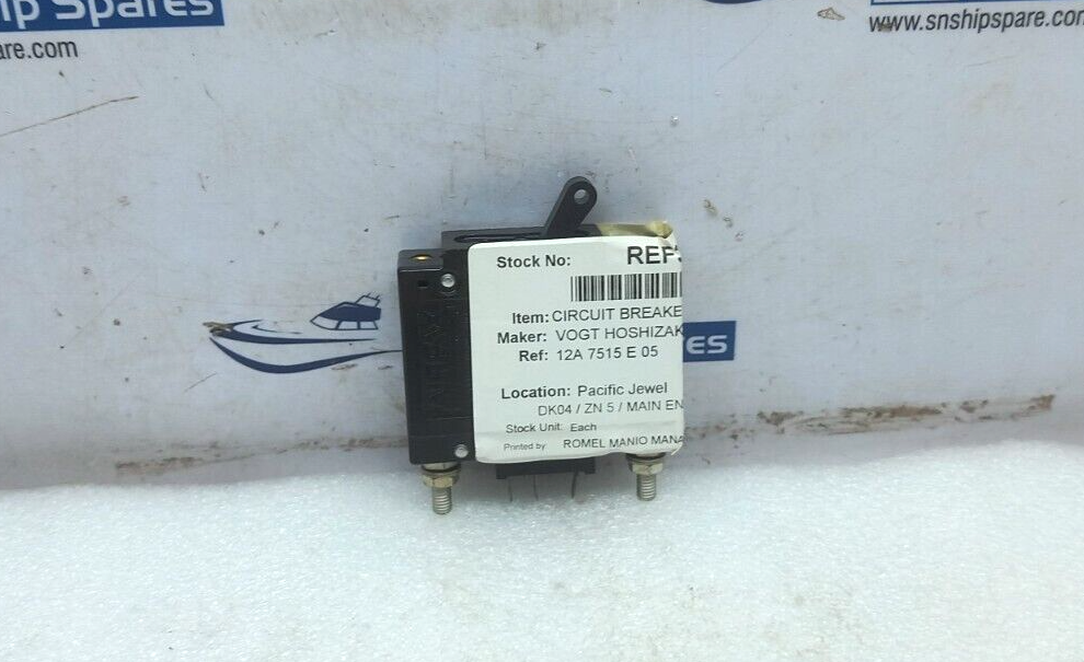 AIRPAX 65-302 3 F.L. Amps Max-250V Circuit Breaker Vogt Hoshizaki 12A 7515 E 05