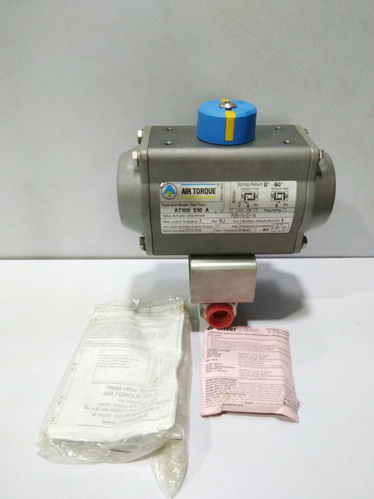 AIR TORQUE AT100S10A PNEUMATIC VALVE ACTUATOR WITH OLIVER VALVES B6FX38S/ACT-SR