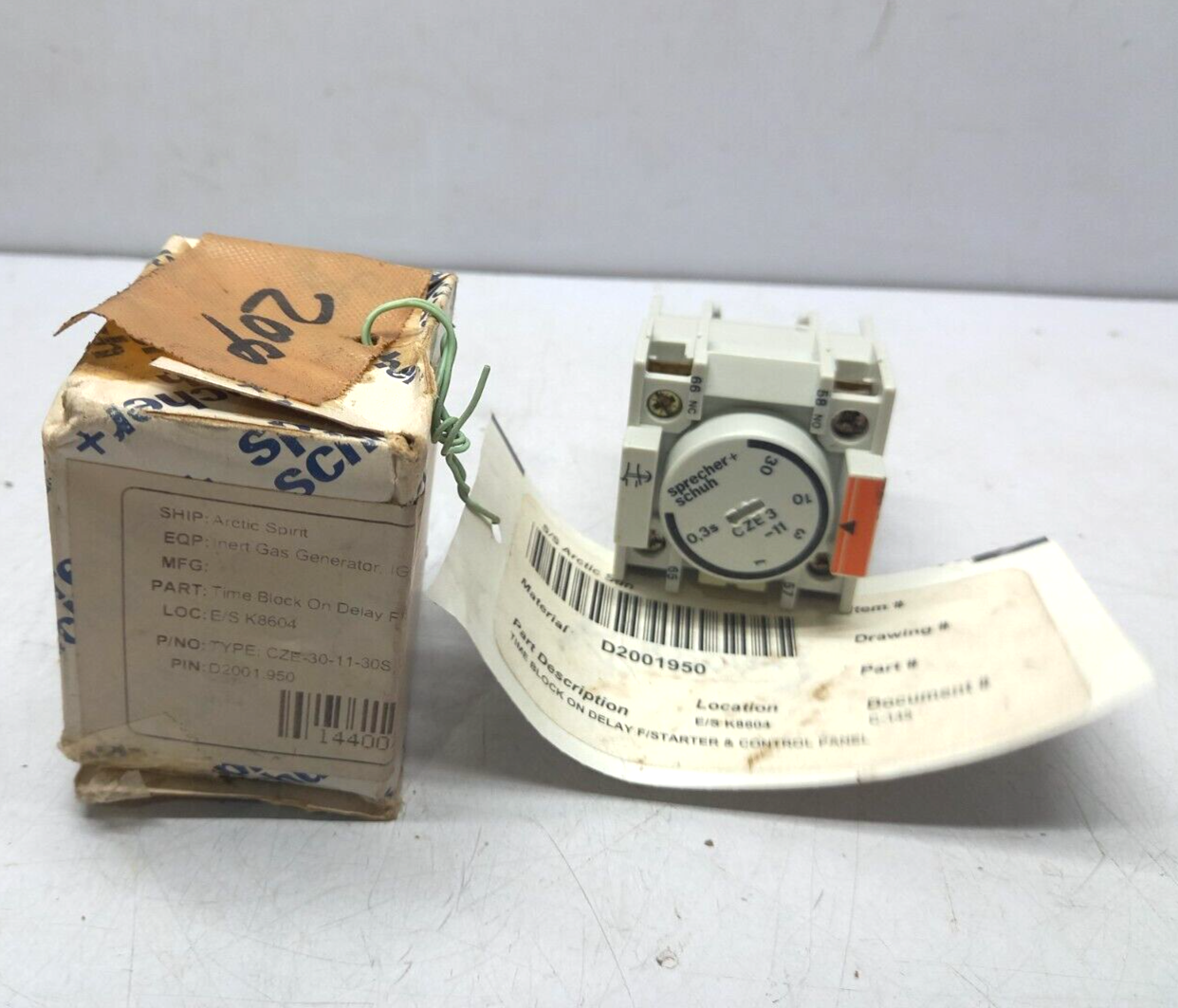 Sprecher Schuh CZE 3-11 Time Delay Relay 0.3-30s / CZE3-11
