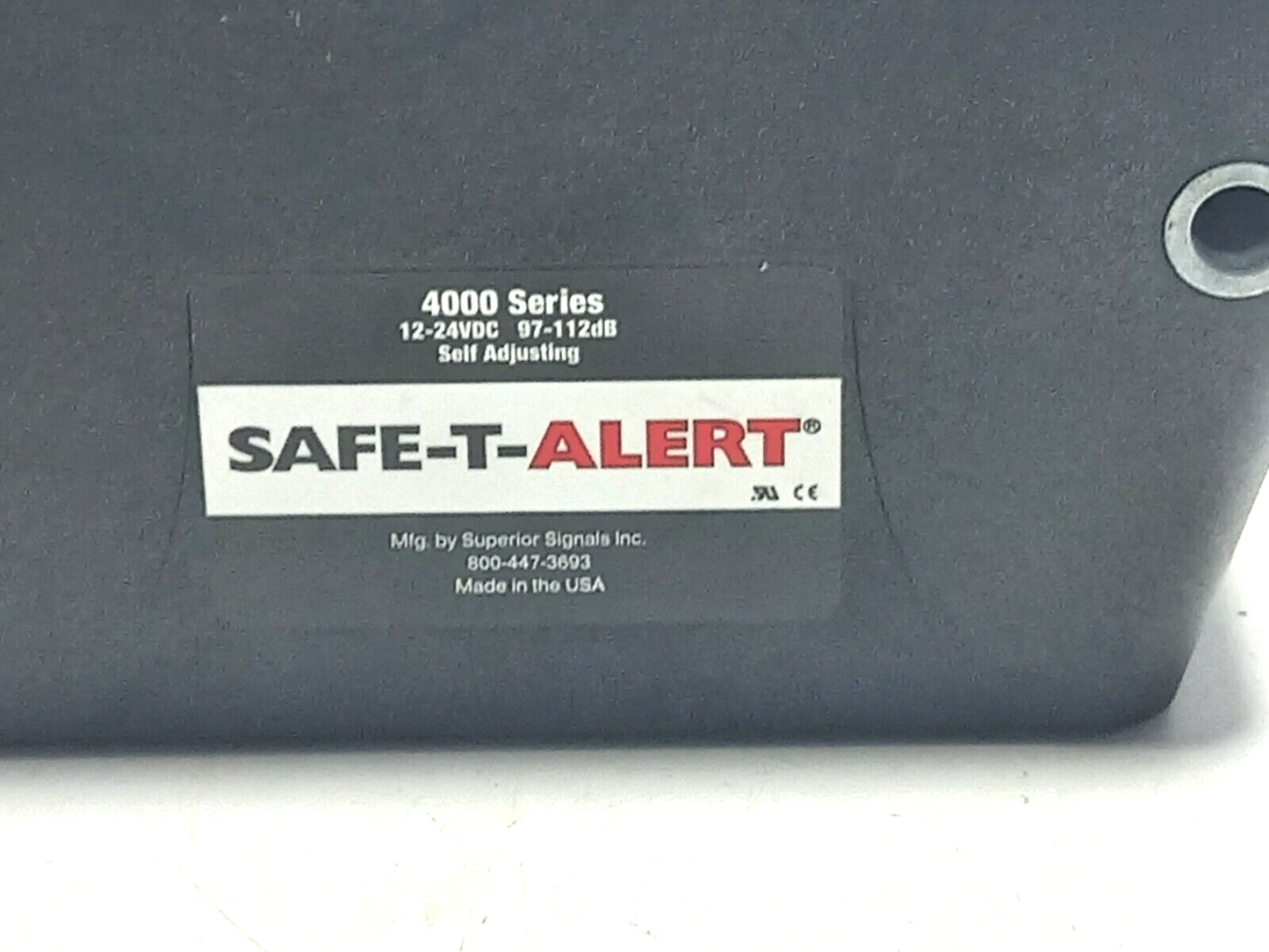 Superior Signals STA40582A Safe-T-Alert Back-Up Alarm 4000 Series 97-112dB 12-24