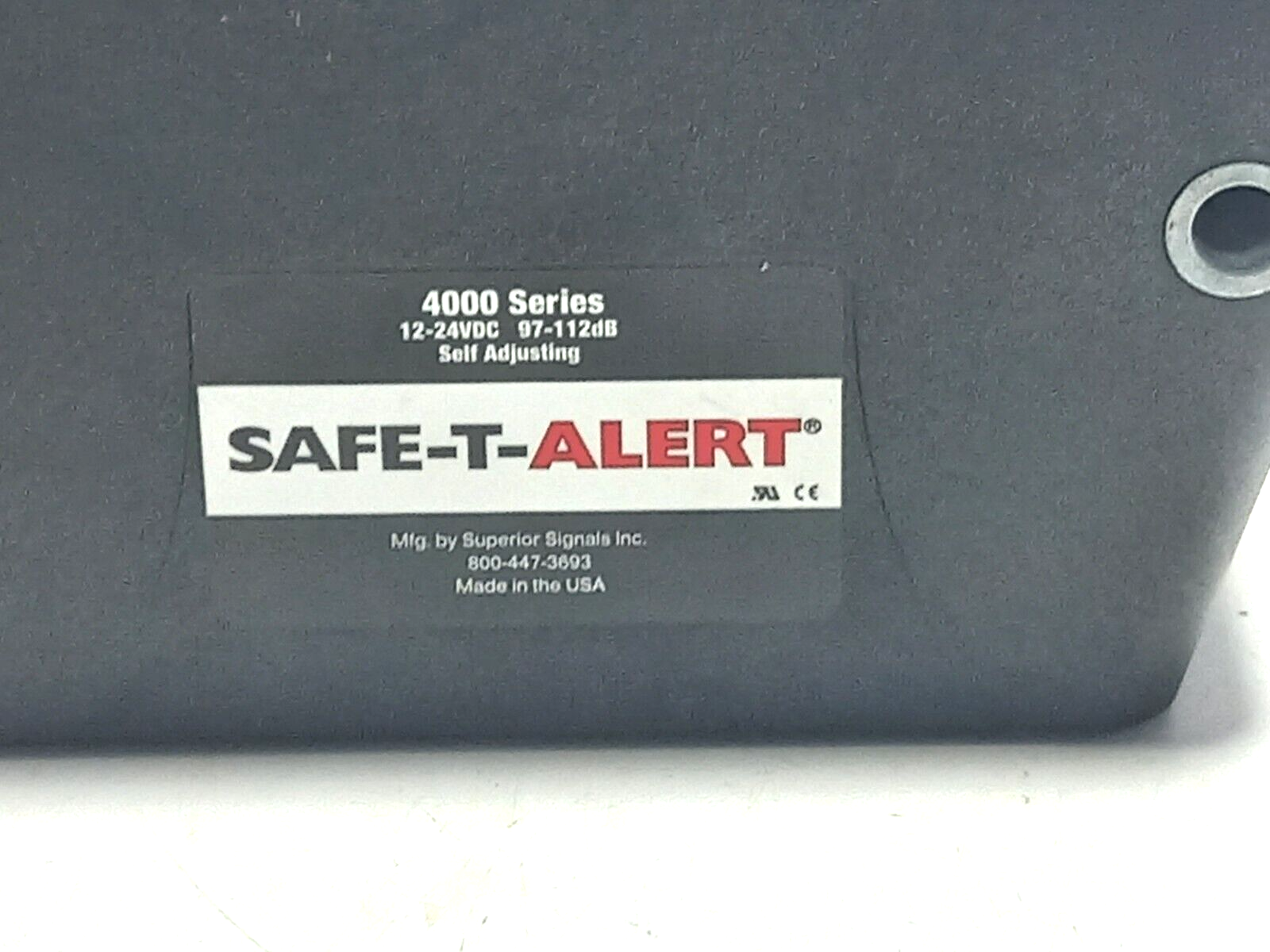 Superior Signals STA40582A Safe-T-Alert Back-Up Alarm 4000 Series 97-112dB 12-24