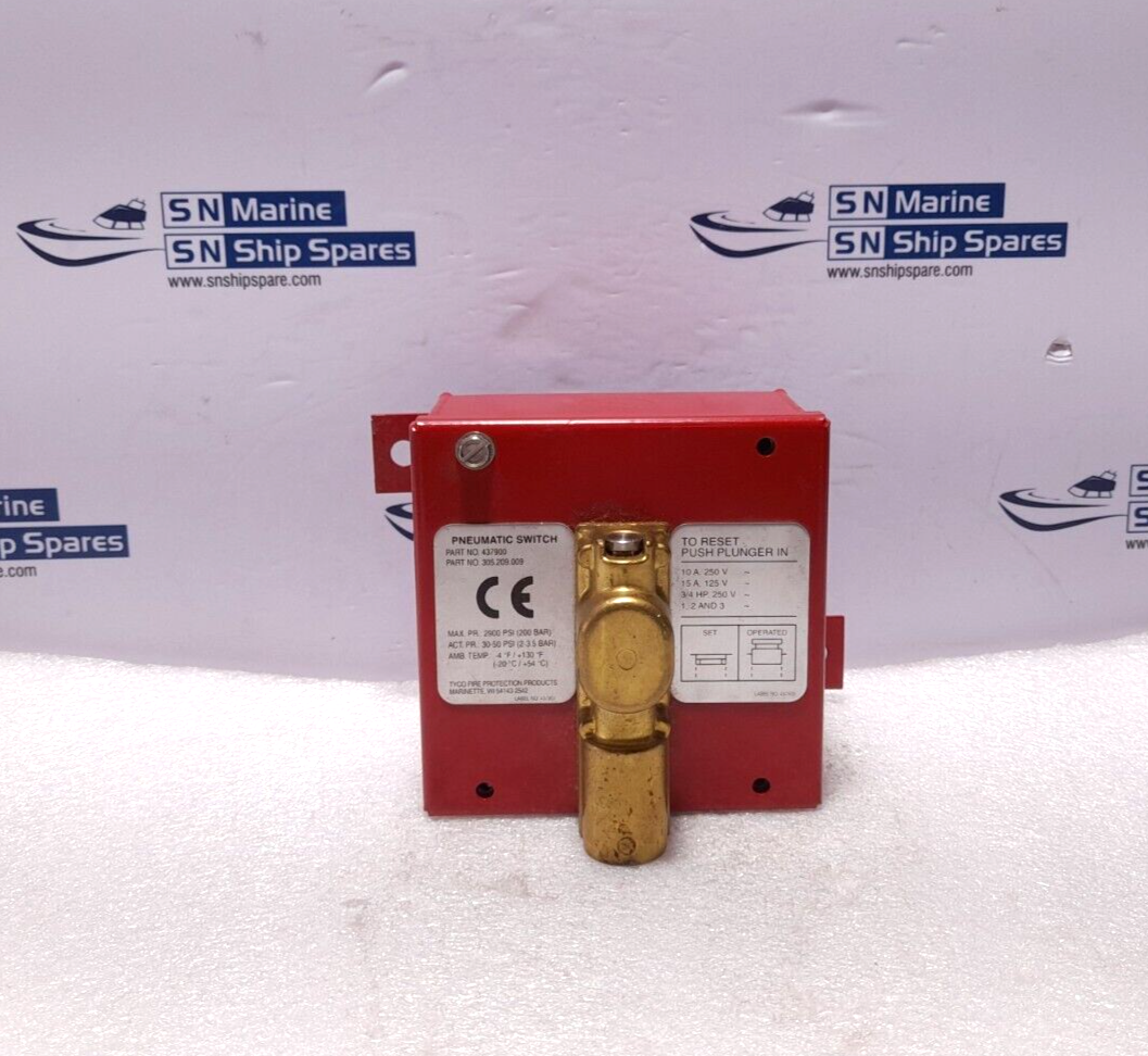 Tyco 437900 Pneumatic Switch 305.209.009 Ansul 437900 Pressure Switch DPST