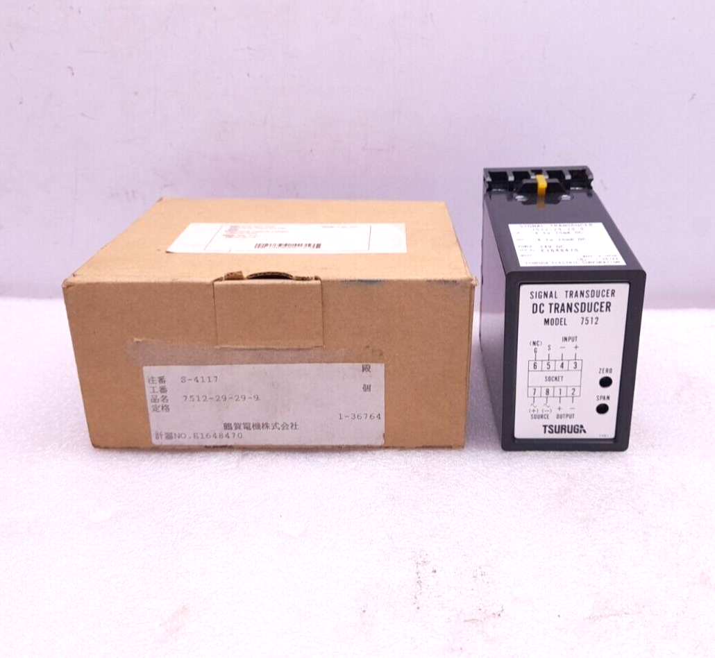 Tsuruga 7512 Signal Transducer DC Transducer 7512-29-29-9 24VDC In 4 to 20mA DC