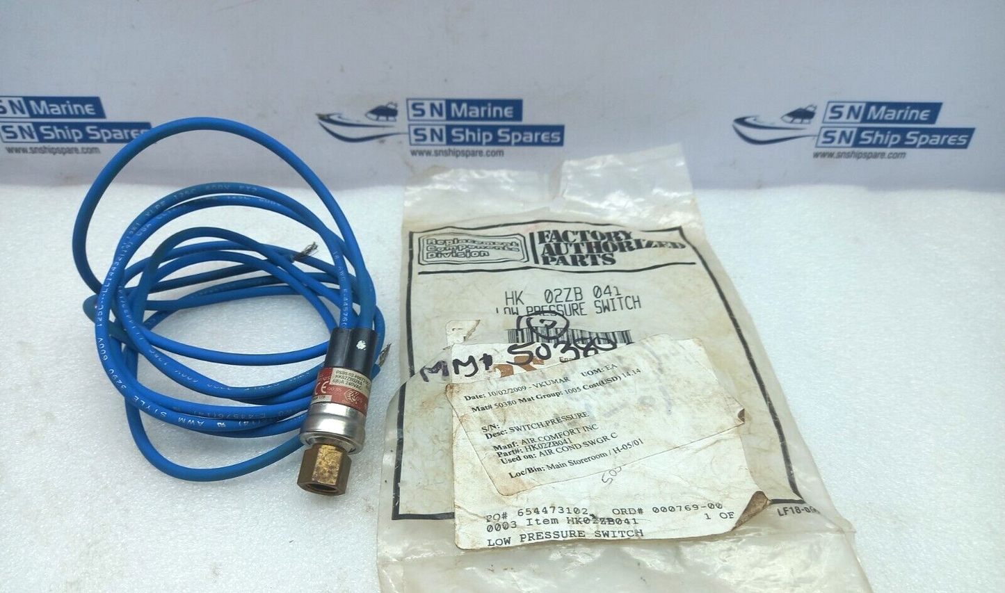 Air Comfort HK02ZB041 Low Pressure Switch 240Vac