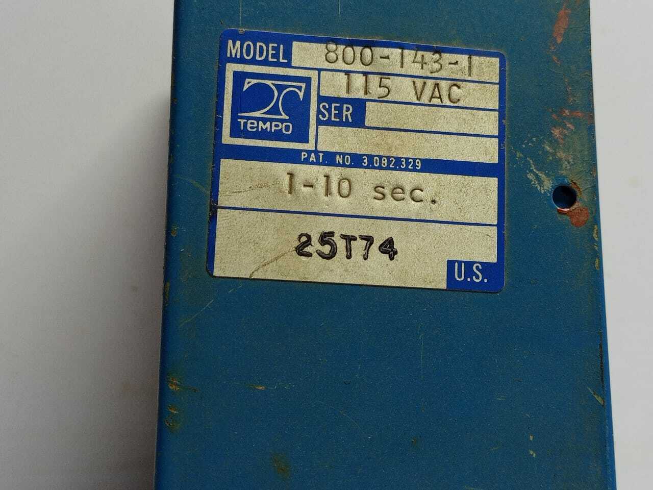 Tempo 800-143-1 115VAC 1-10sec 3.082.329 / 25T74