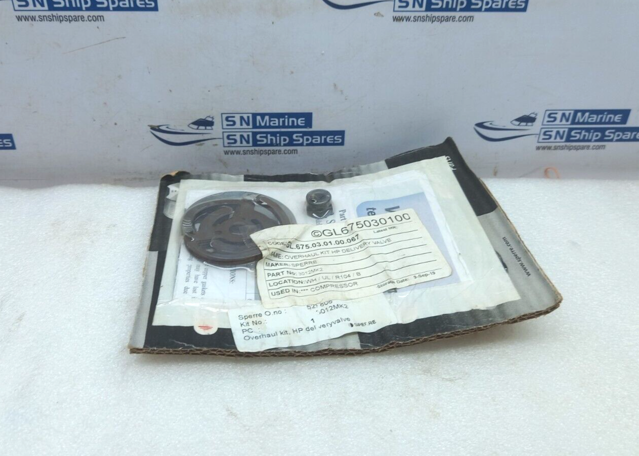 Sperre 3012MK2 Overhaul Valve HP Kit