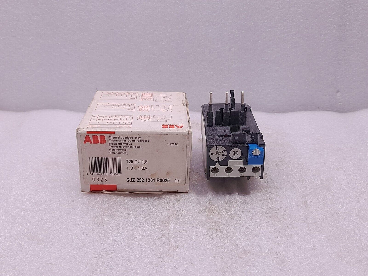 ABB T25DU Thermal Overload Relay 1.3-1.8A