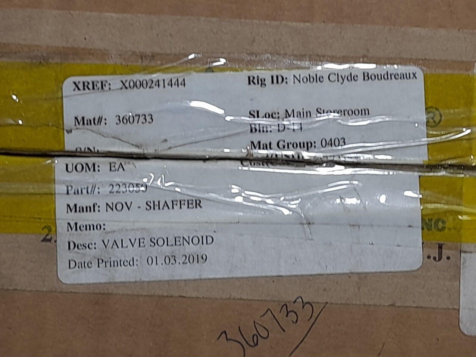 Versa VXX-4324-316-HC-XISX6-D024 Four Way Valve 24VDC 1.6W NOV 223050 Solenoid V