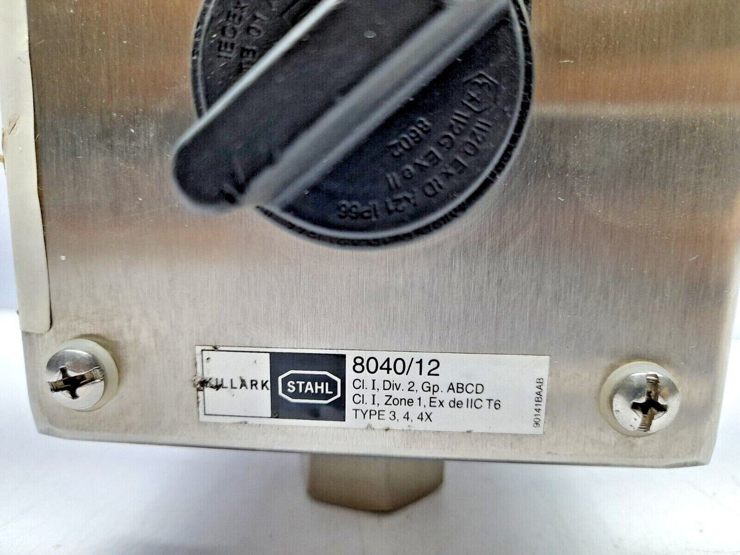 Killark Stahl 8040 8040/12 Control Device On Off Selector Switch Box With Pilot 