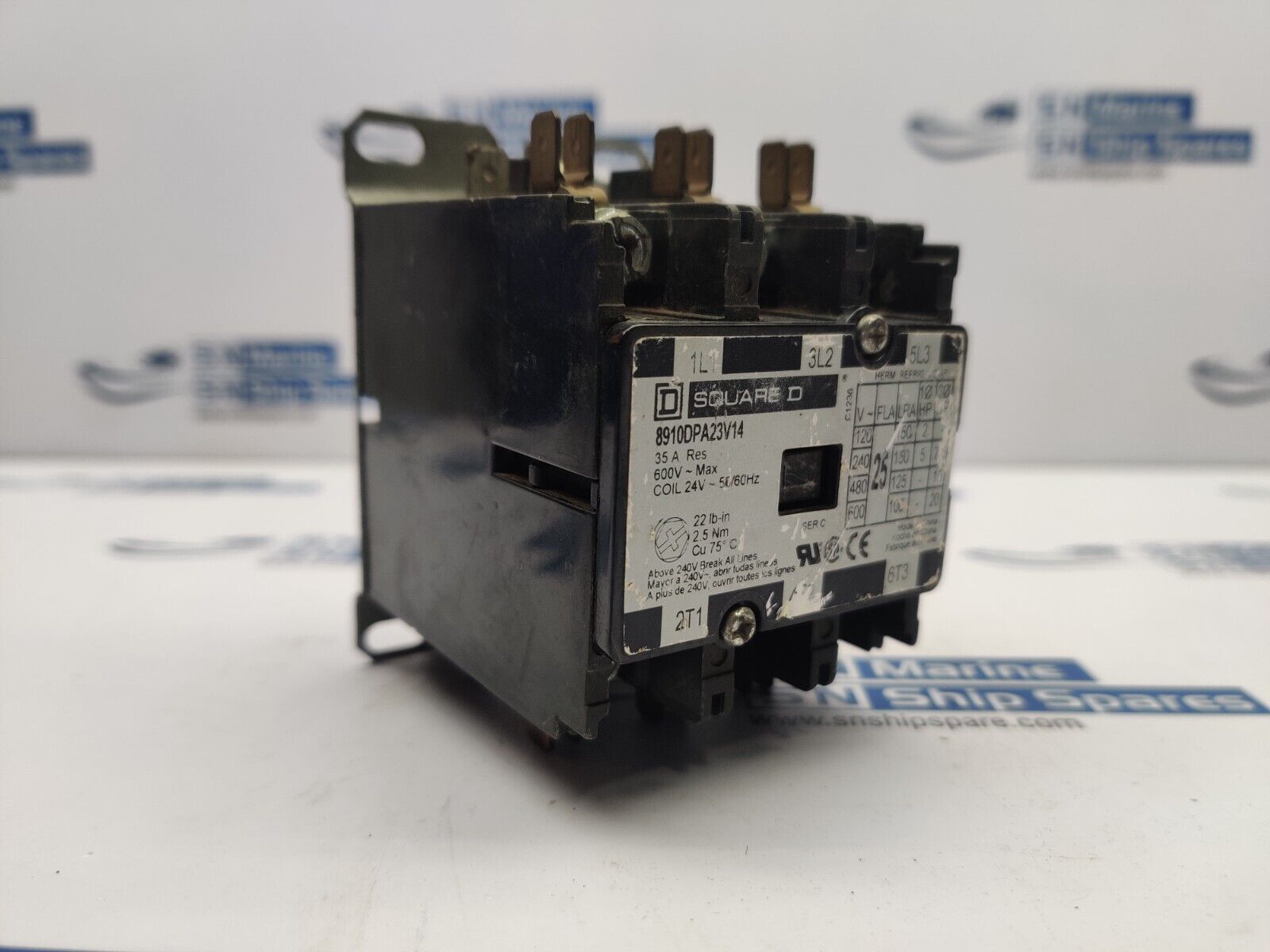Square D 8910DPA23V14 Contactor 35A 600V Max Coil 24V 50/60Hz