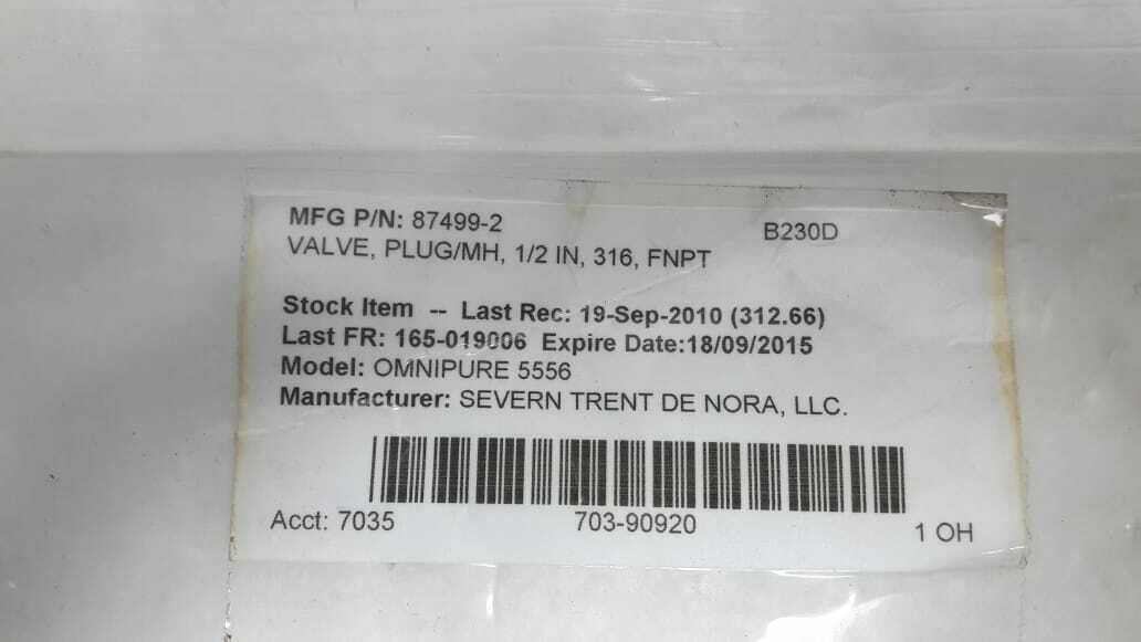 Swagelok SS-8P6T4 Valve SS8P6T4