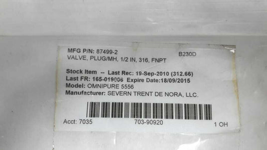 Swagelok SS-8P6T4 Valve SS8P6T4