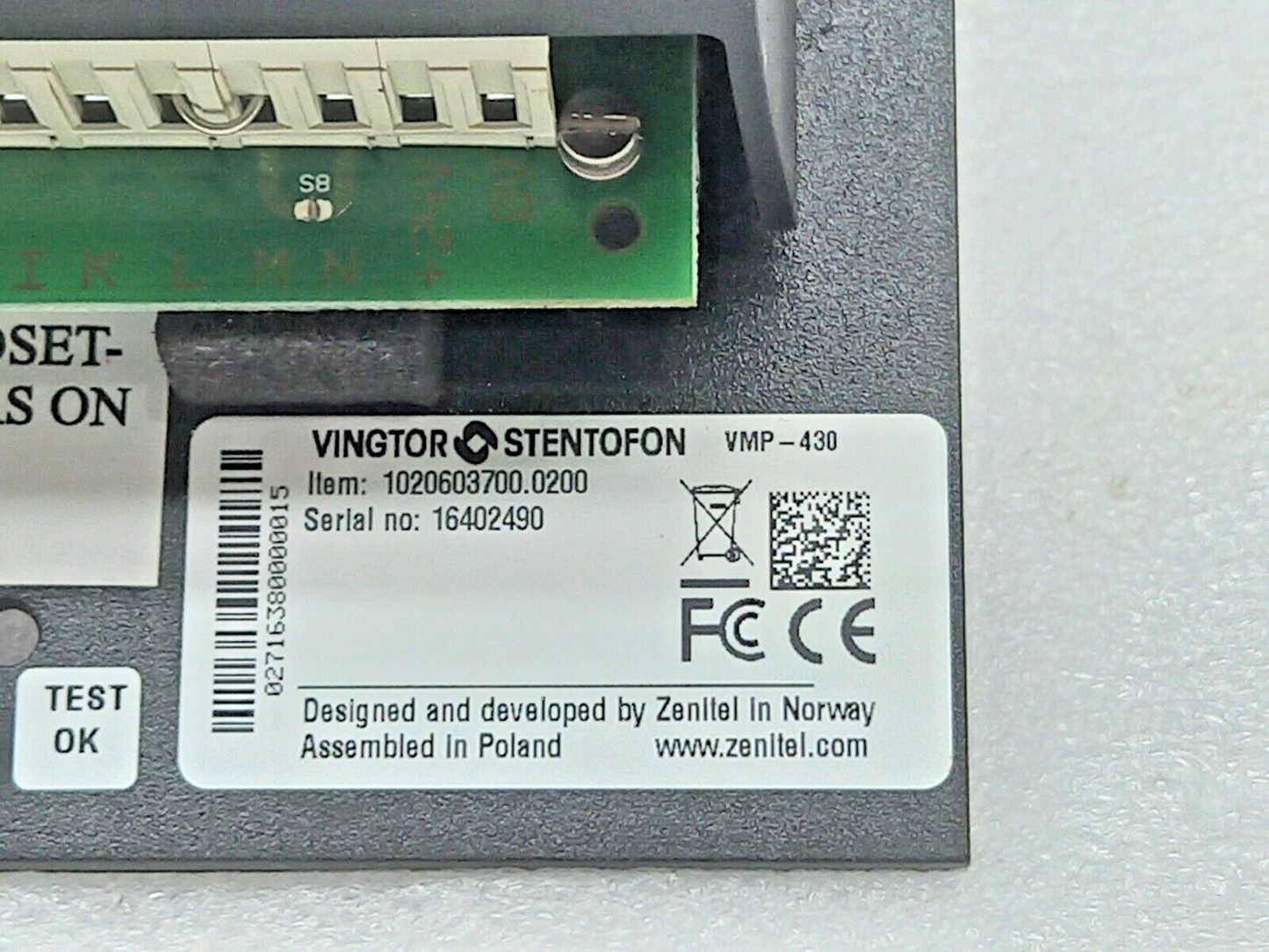 VINGTOR VMP-430 HEADSET MAIN STATION VMP430 