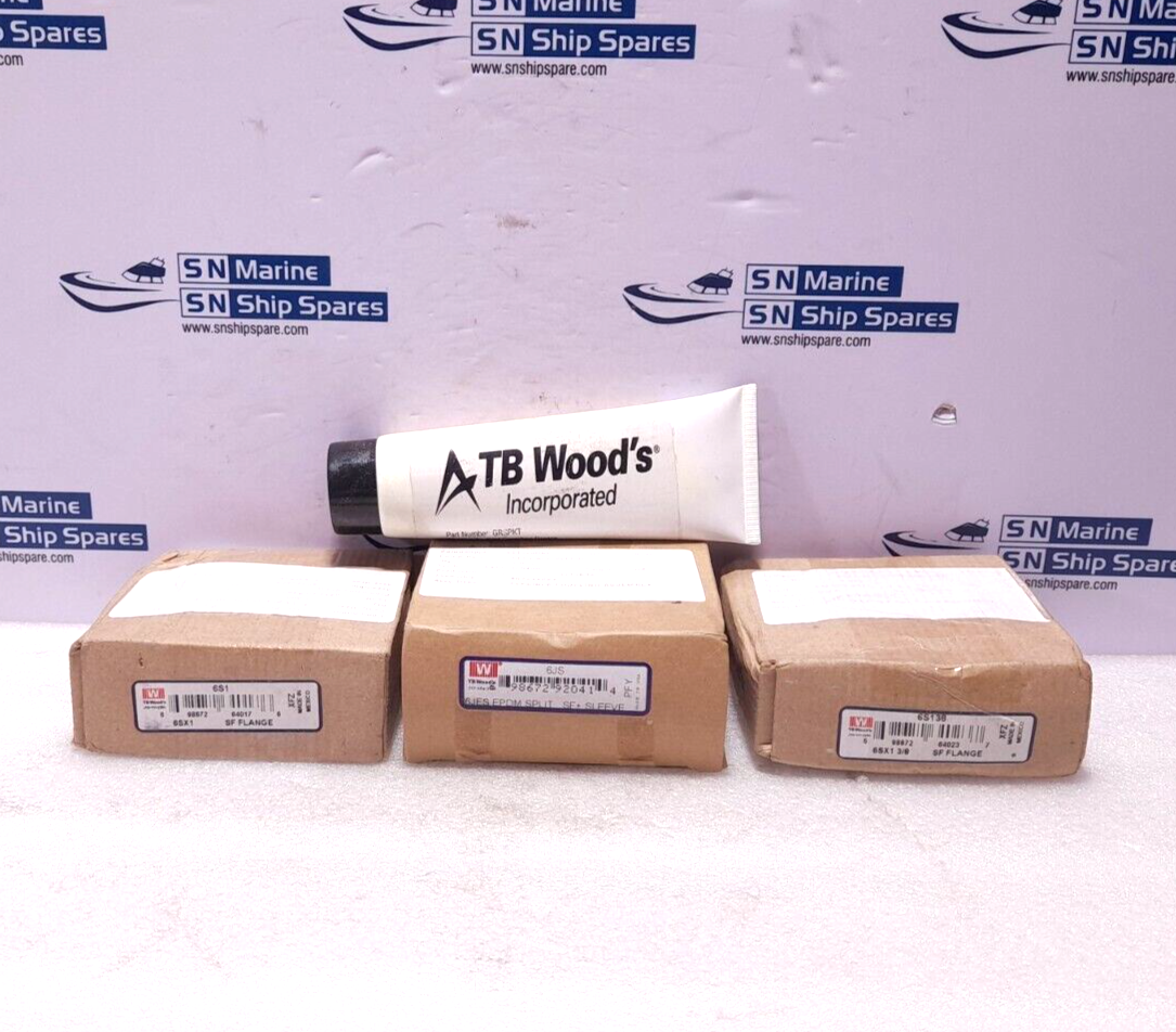 TB Woods 6JS SF+ Sleeve With 6S1 6SX1 Flange & 6S138 6SX1 3/8 Flange