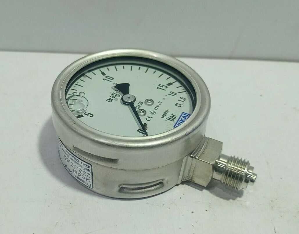 Wika 233.50.63 Pressure Gauge 0-16 Bar 897080WP 316SS