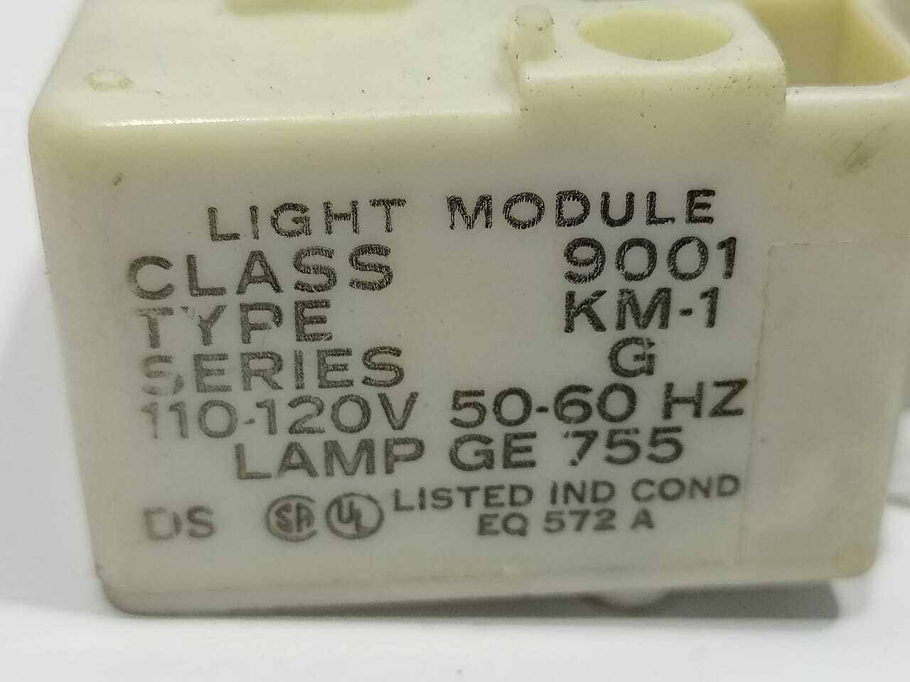 Square D 9001 KM-1 Light Module Series G 110-120V 50-60Hz Lamp GE 755
