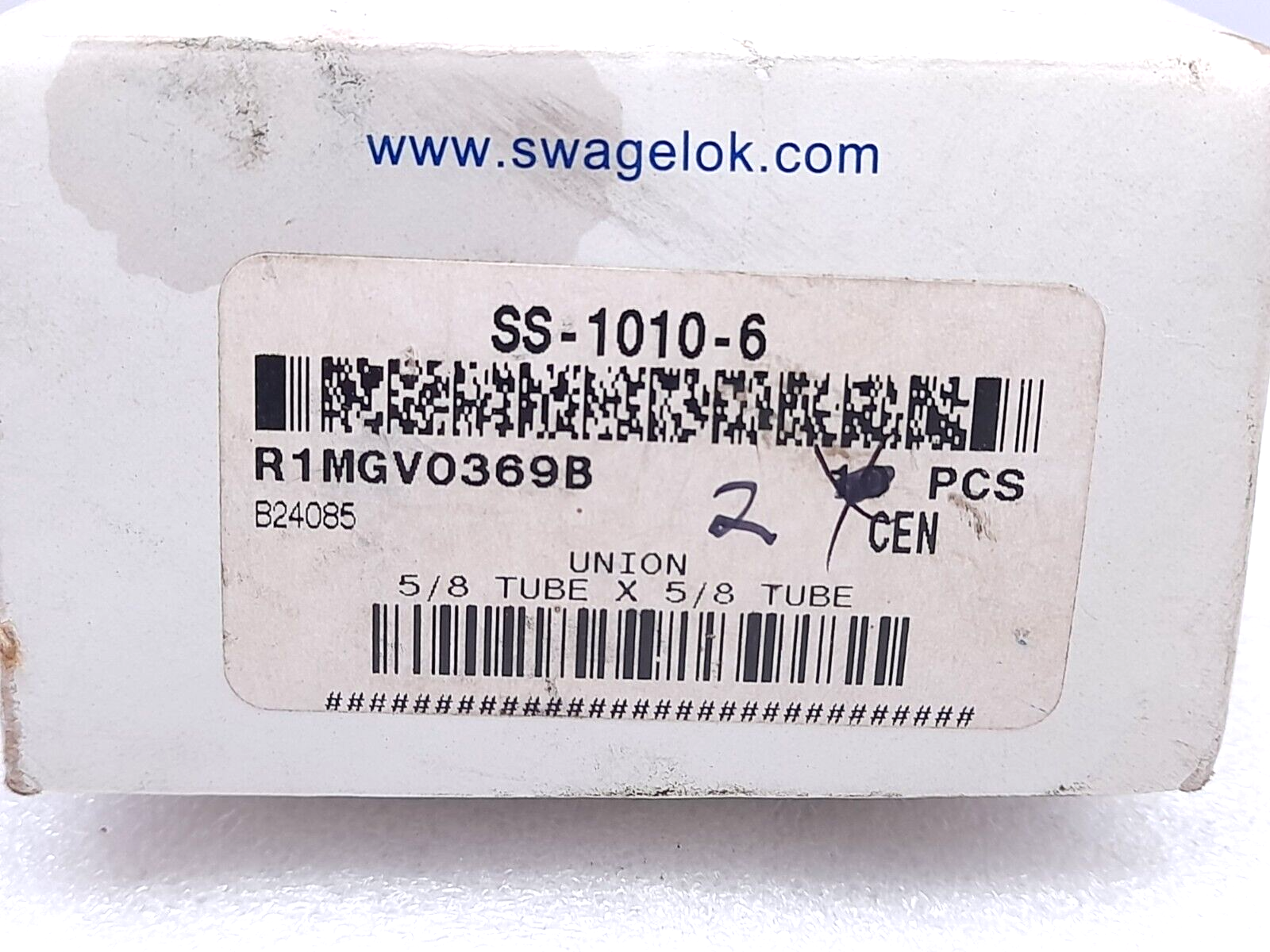 Swagelok SS-1010-6 Union 5/8 Tube X 5/8 Tube – 2PCs/Lot