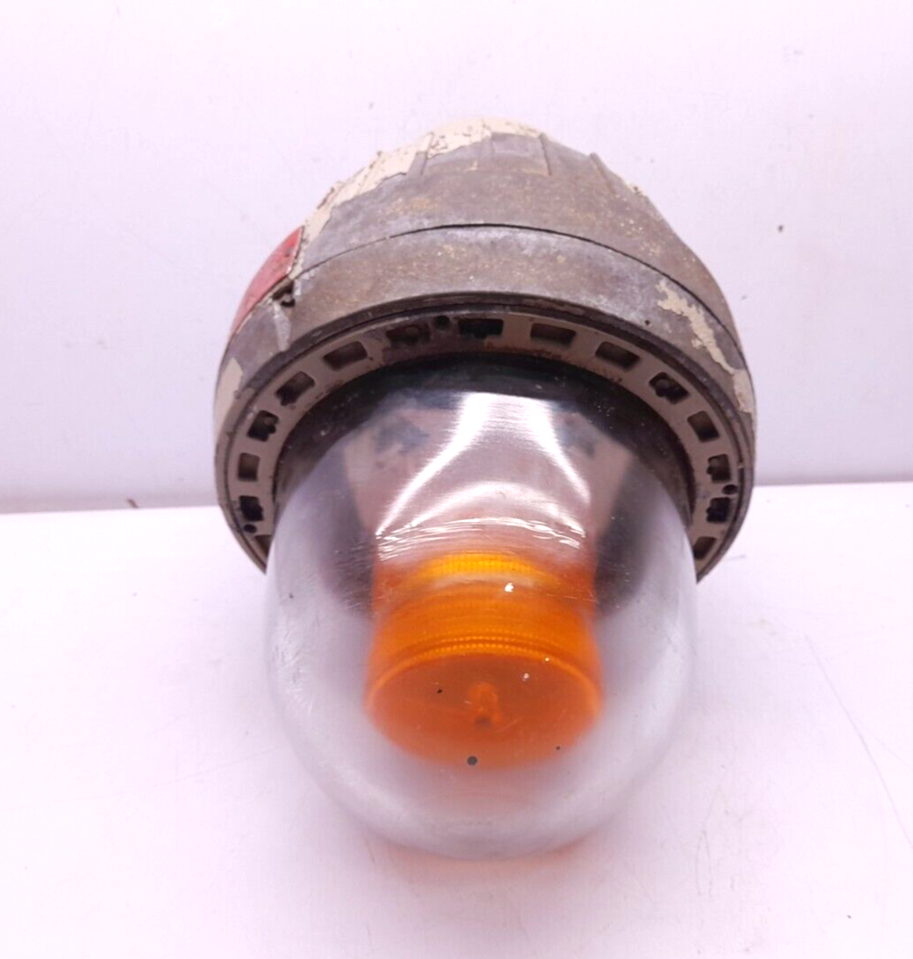 Federal Signal 27XST Explosion Proof Strobe Warning light Amber Ser E 24VDC 1.9A