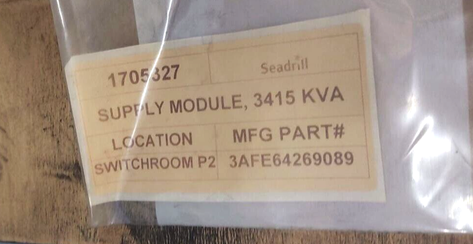 ABB ACS 600 Supply Module 64269089 ACW6843600600000300905 ACW 684 3600 6