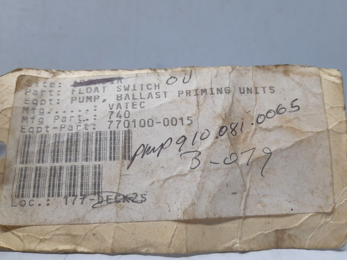 Vatec 740 Float Switch