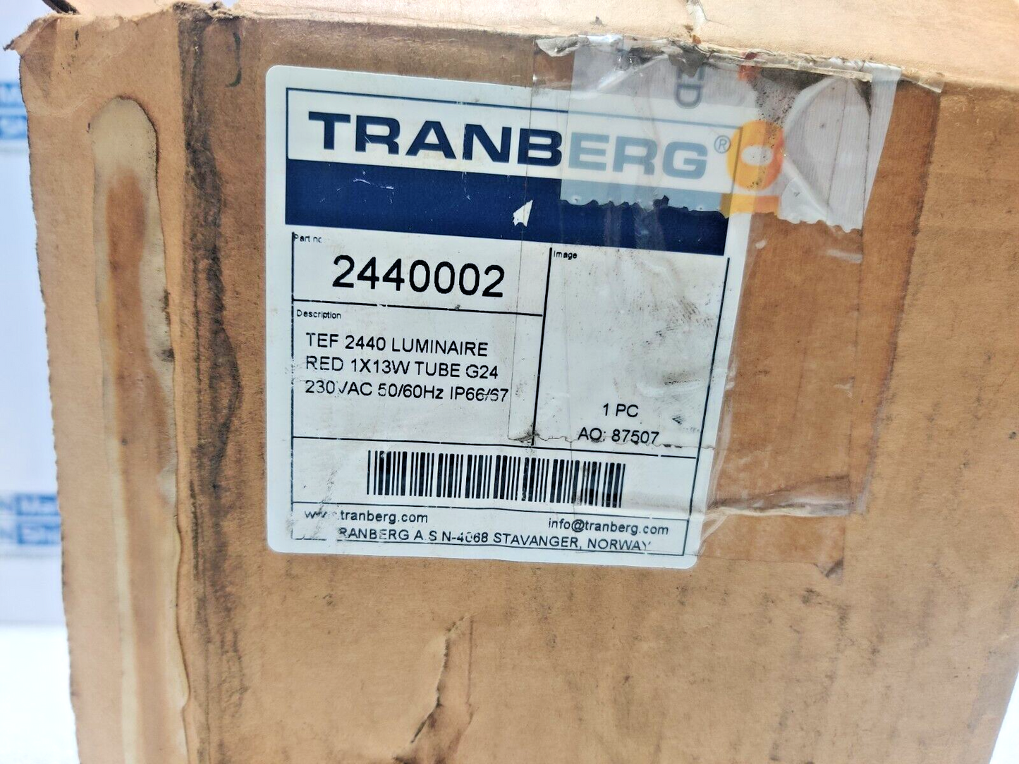Tranberg 244002 TEF 2240 Luminaire Red 3x13W Tube G24 230VAC 50/60Hz