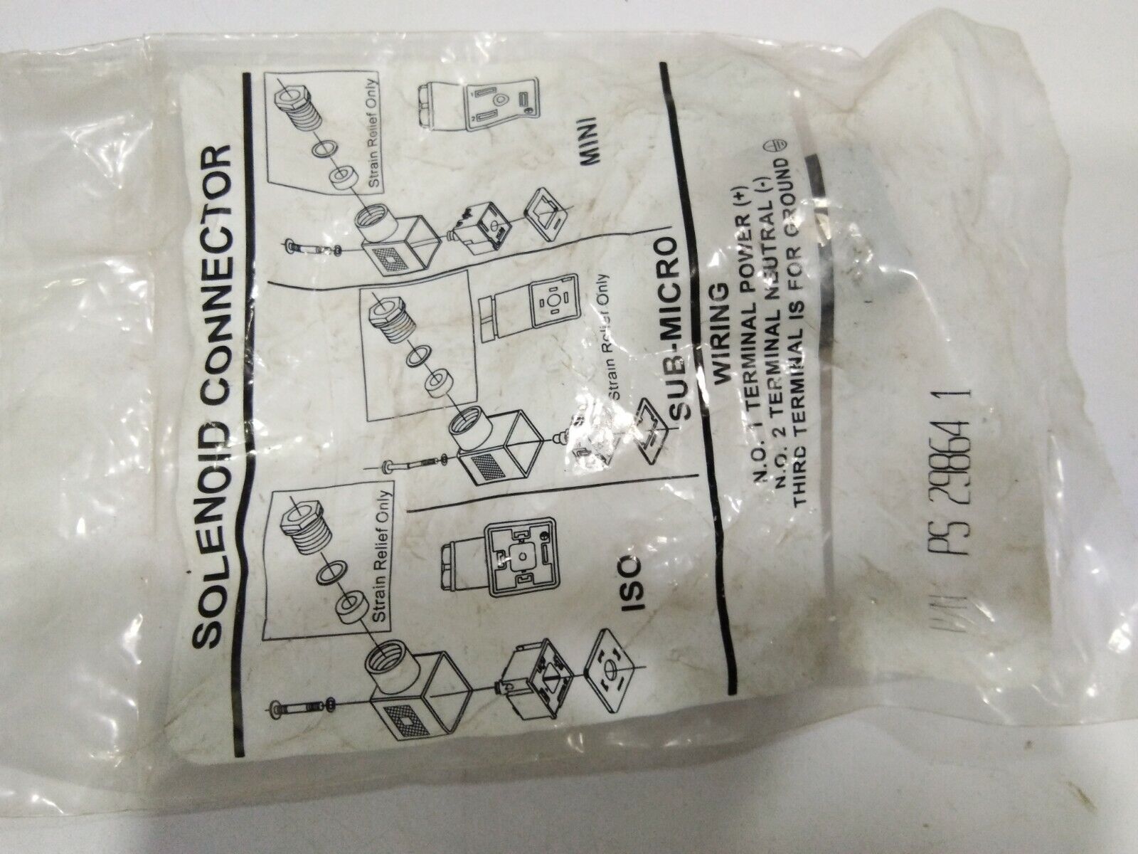 SUB-MICRO SOLENOID CONNECTOR 29864-1