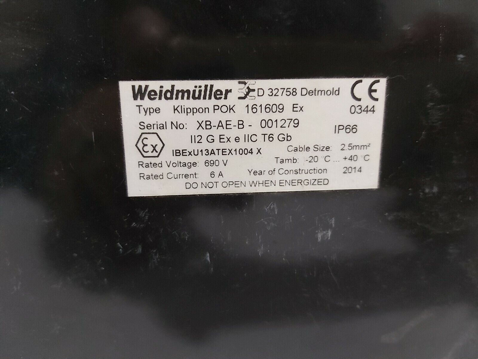 WEIDMULLER KLIPPON POK 161609 EX KLIPPON POK 51 EX 