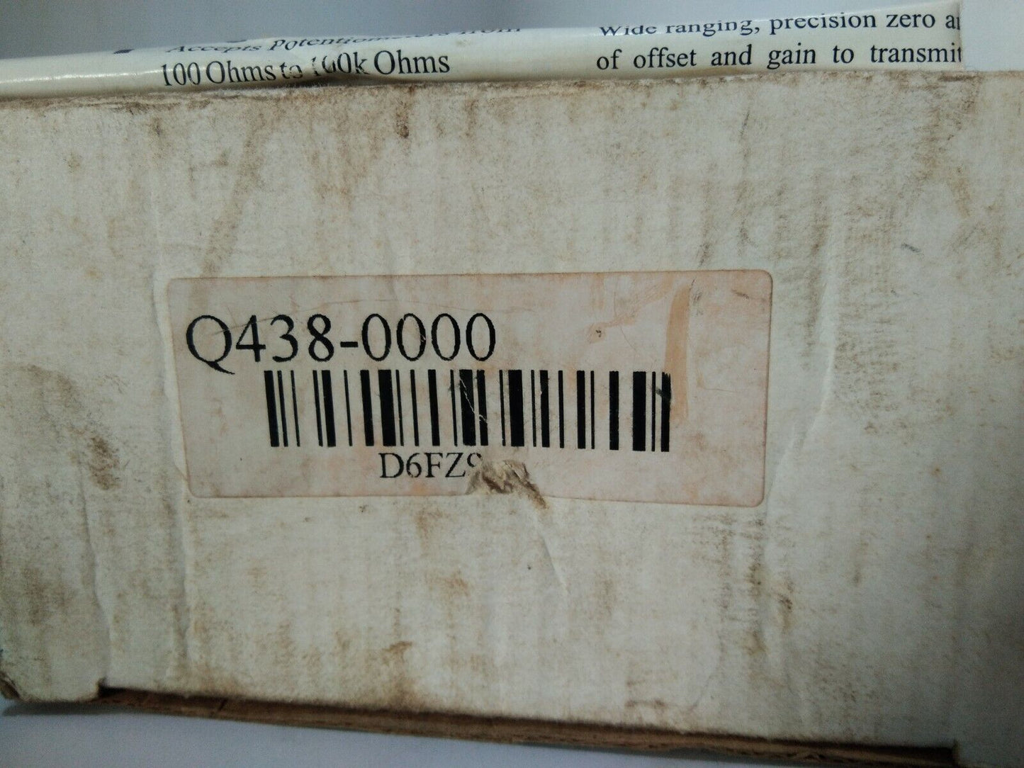 ACTION I/Q Q438-0000 POTENTIOMETER INPUT SIGNAL CONDITIONER Q4380000 EUROTHERM