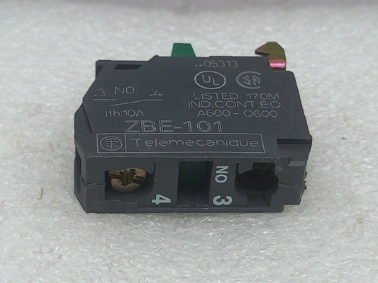 Telemecanique ZBE-101 Contact Block A600-Q600 AC 15 240V 3A 4PCs In Lot