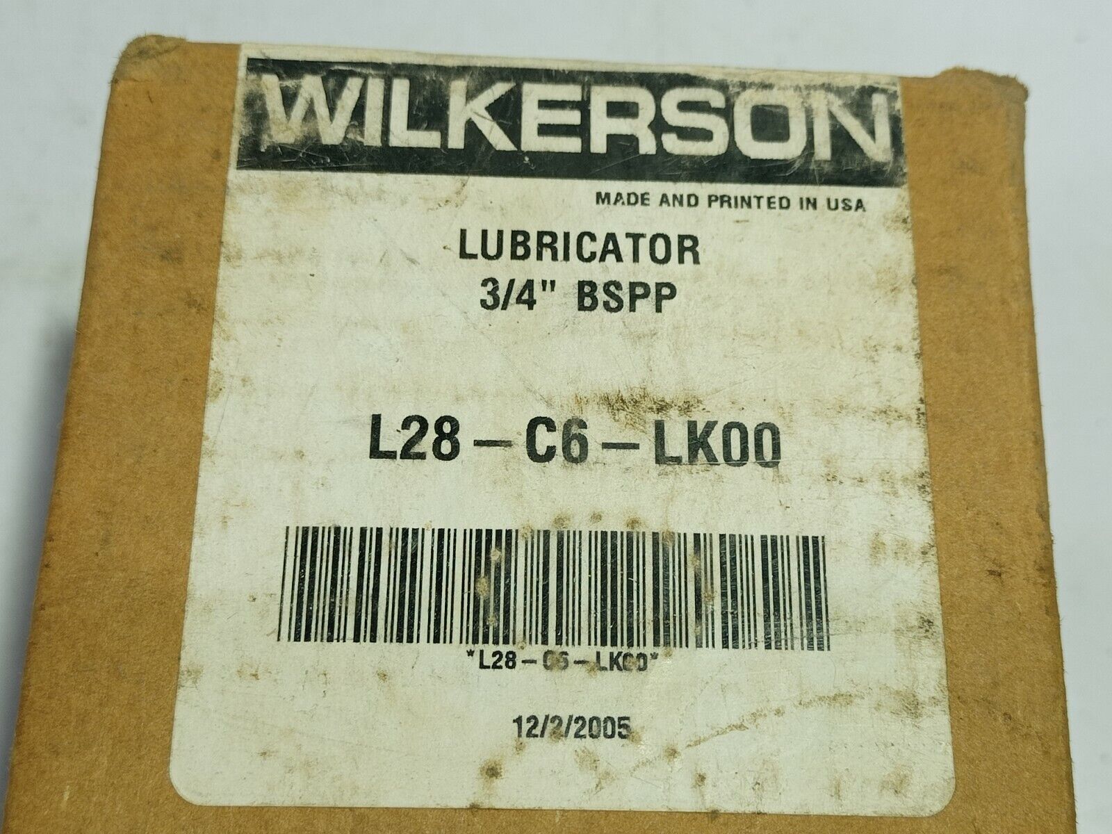 Wilkerson L28-C6-LK00 Lubricator ¾” BSPP / L28C6LK00