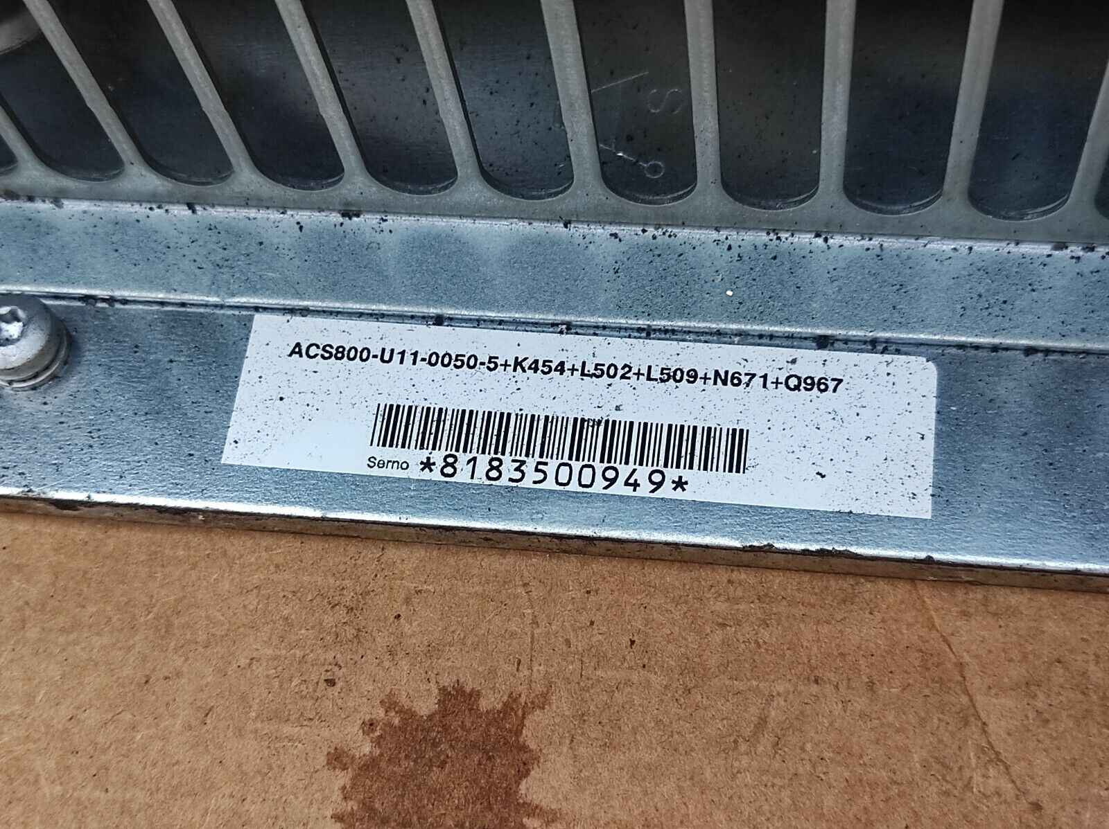 ABB ACS800-U11-0050-5+K454+L502+L509+N671+Q967 Drive ACS800-U11-0050-5
