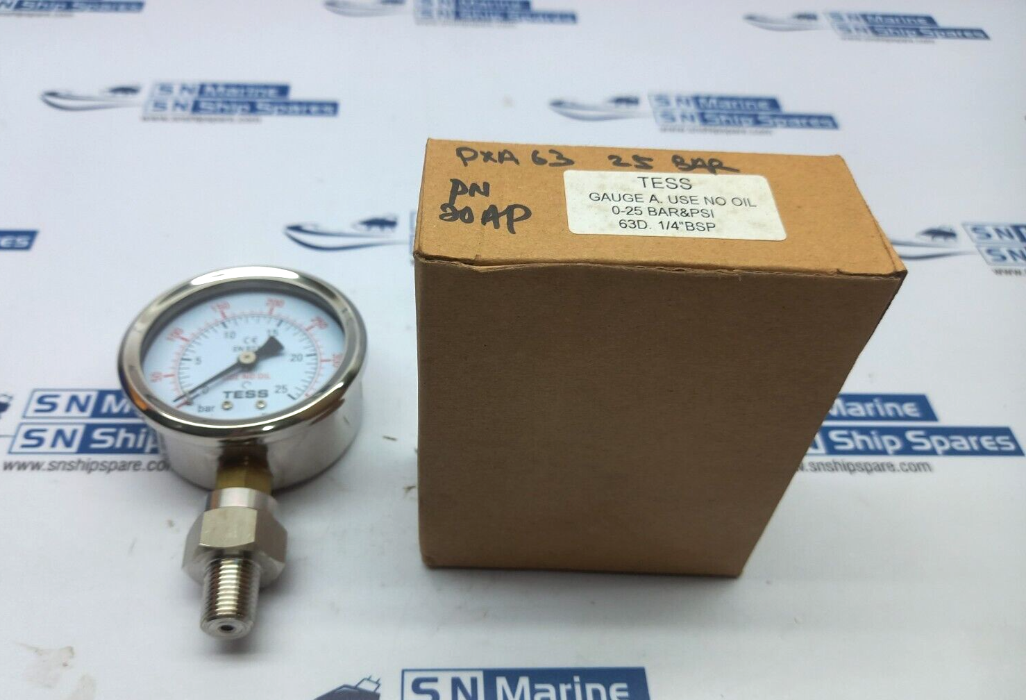 TESS EN 837.1 Pressure Gauge 0-350Psi 0-25Bar