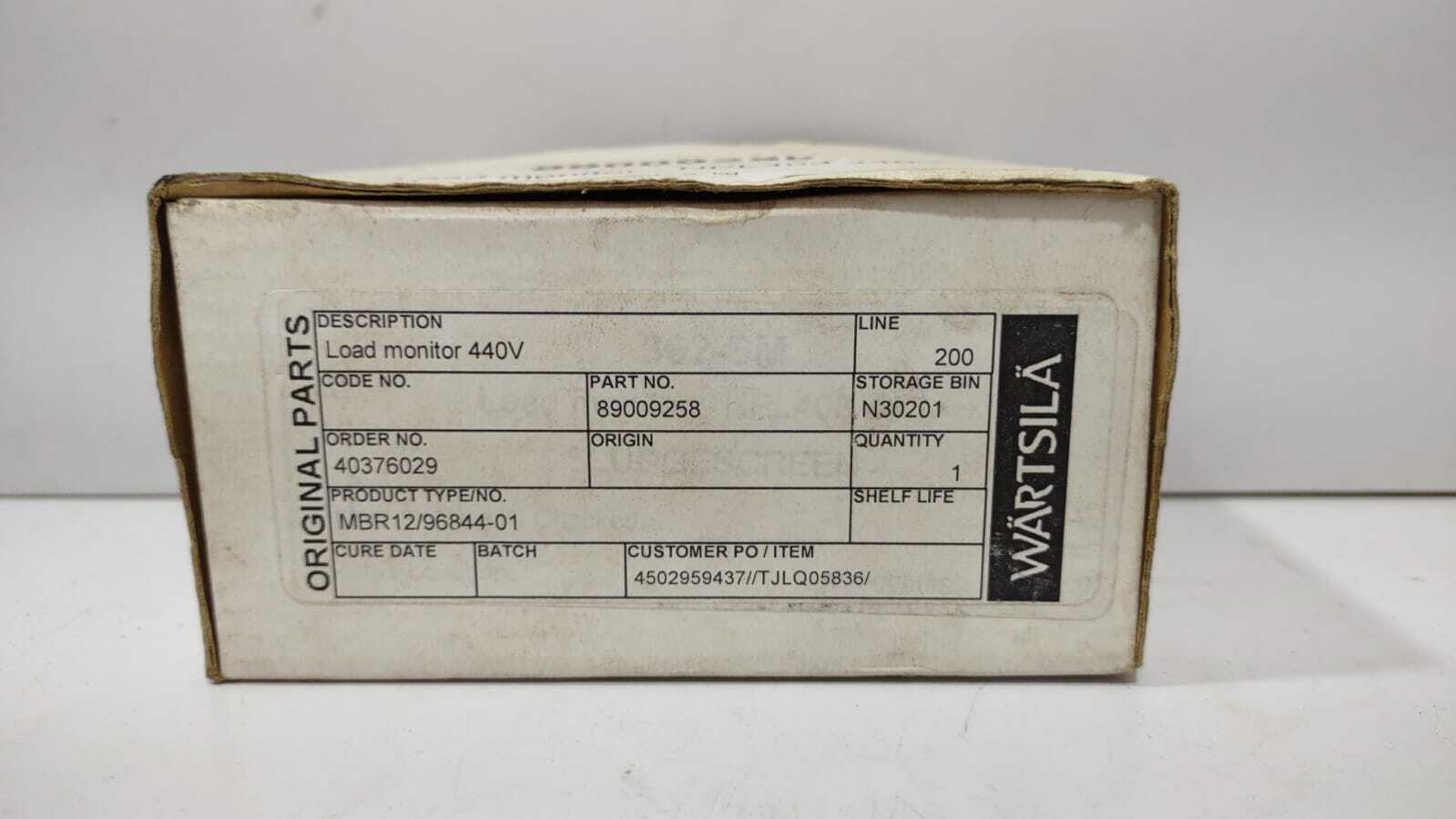 Unipower HPL403 Load Monitor 440V Wartsila 89009258 MBR12/96877-01