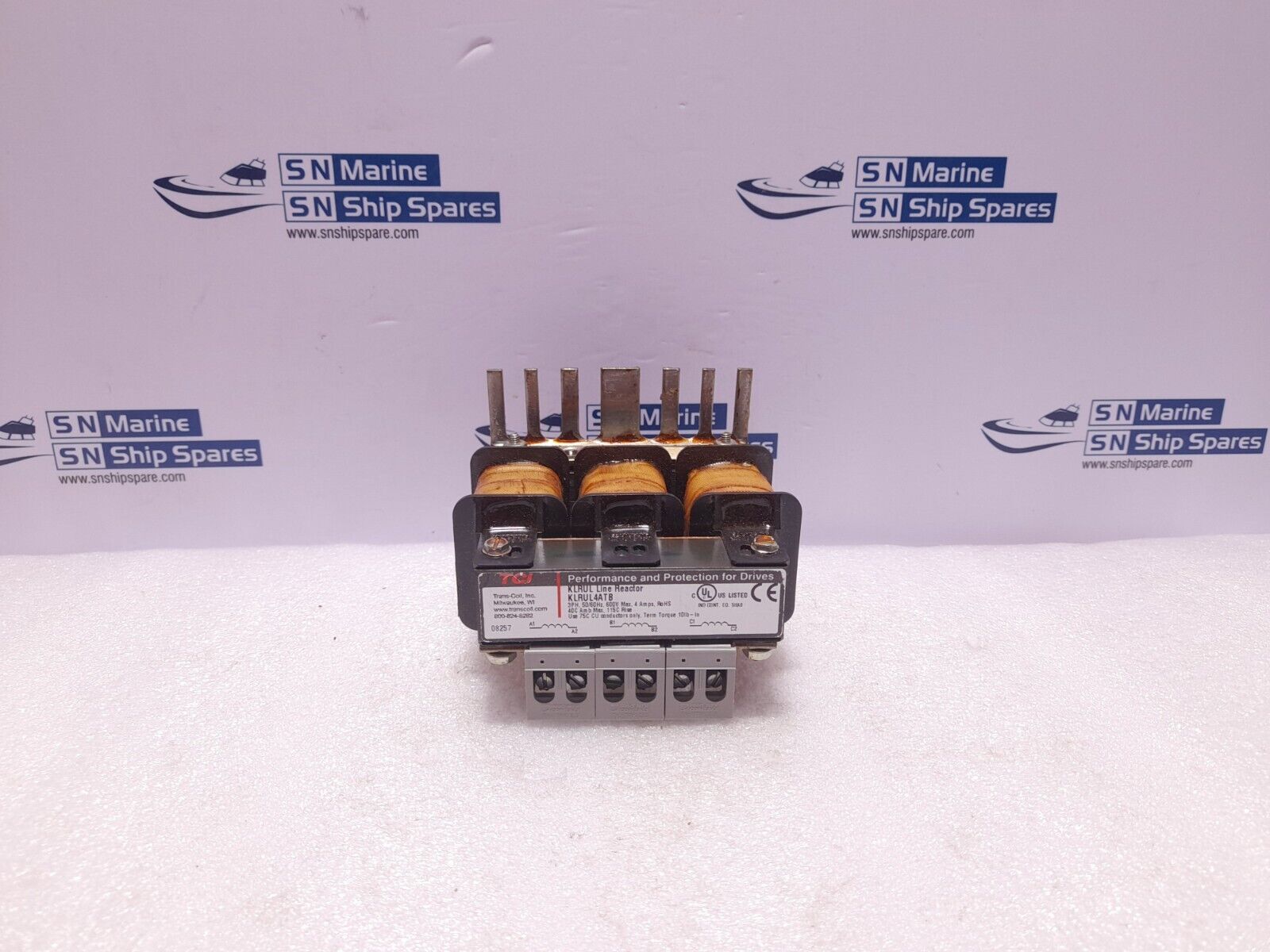 Trans-Coil TCI KLRUL Line Reactor KLRUL4ATB 3PH 50/60Hz 600V Max 4A 4ATB
