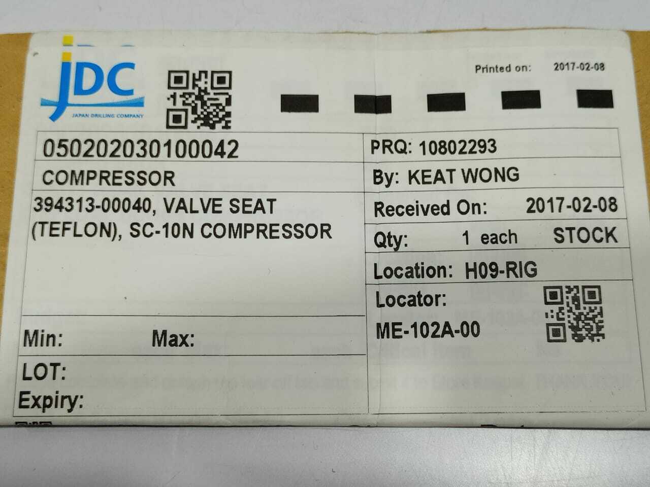 Valve Seat 394313-00040 /SC-10N Compressor Yanmar 