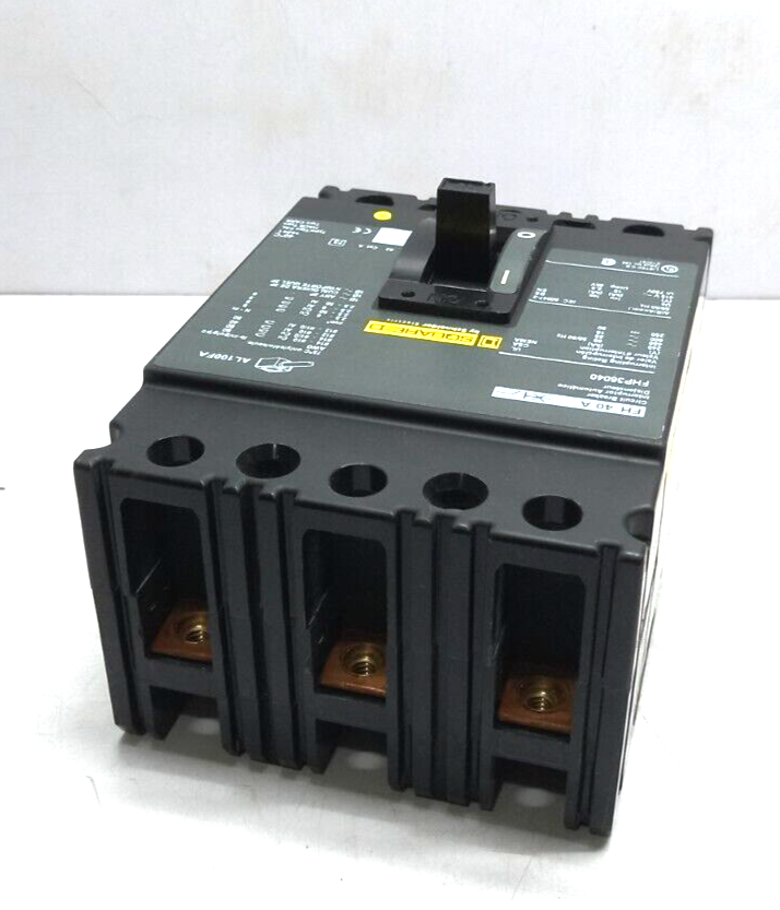 Square D FHP36040 Circuit Breaker 40A 3P 600VAC 250VDC 50/60Hz FH 40A