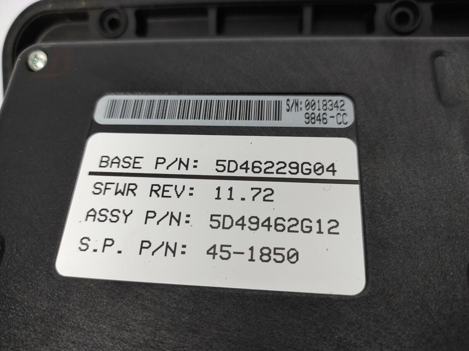 THERMO KING 5D46229G04 THERMOGUARD µP-D SFWR REV: 11.72 ASSY P/N: 5D49462G12