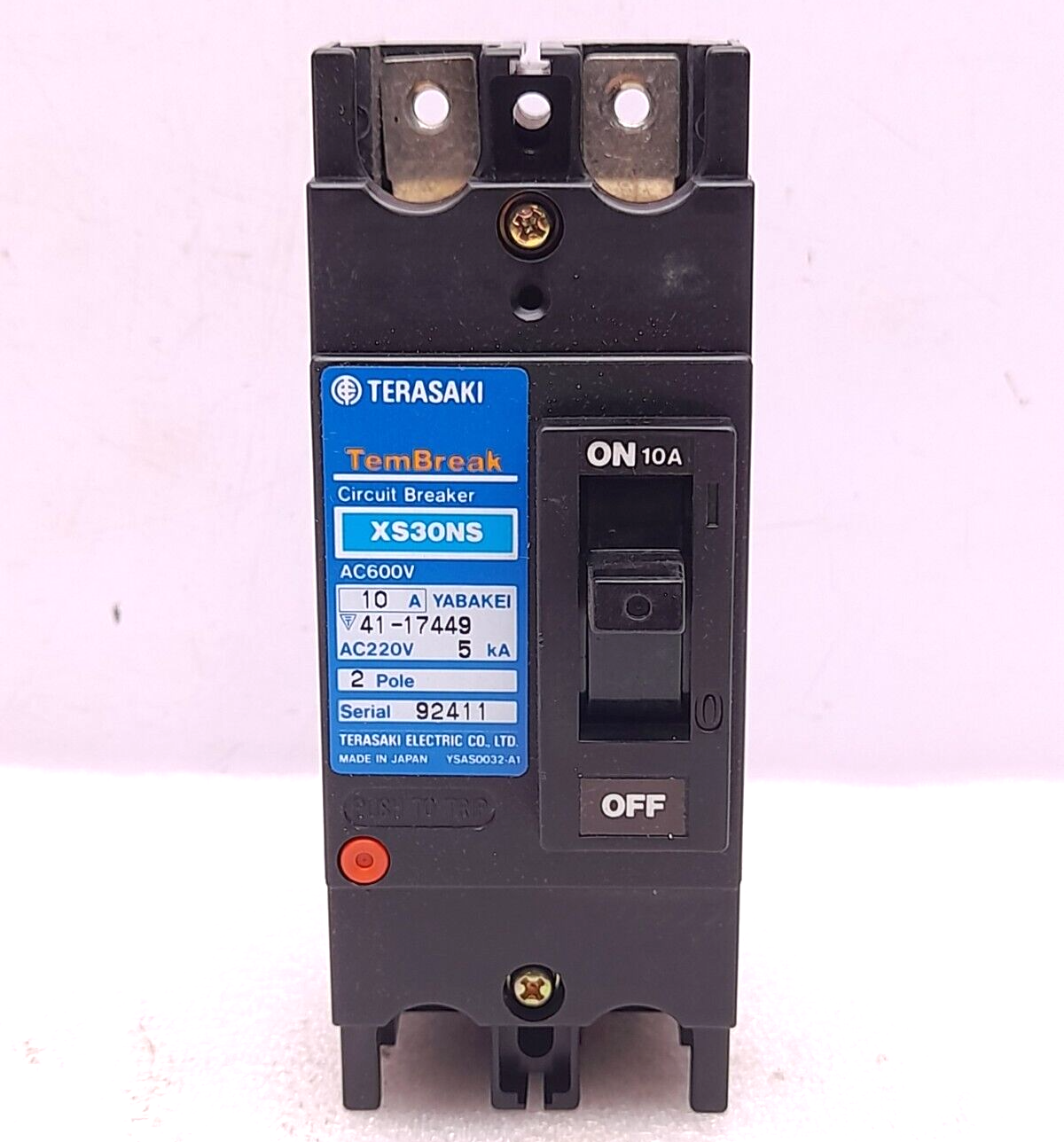 Terasaki XS30NS TemBreak 10A 2P Circuit Breaker