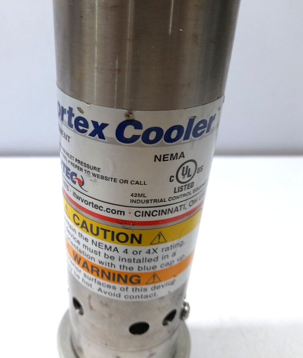 Vortex Cooler 150 PSIG Maximum Inlet Pressure