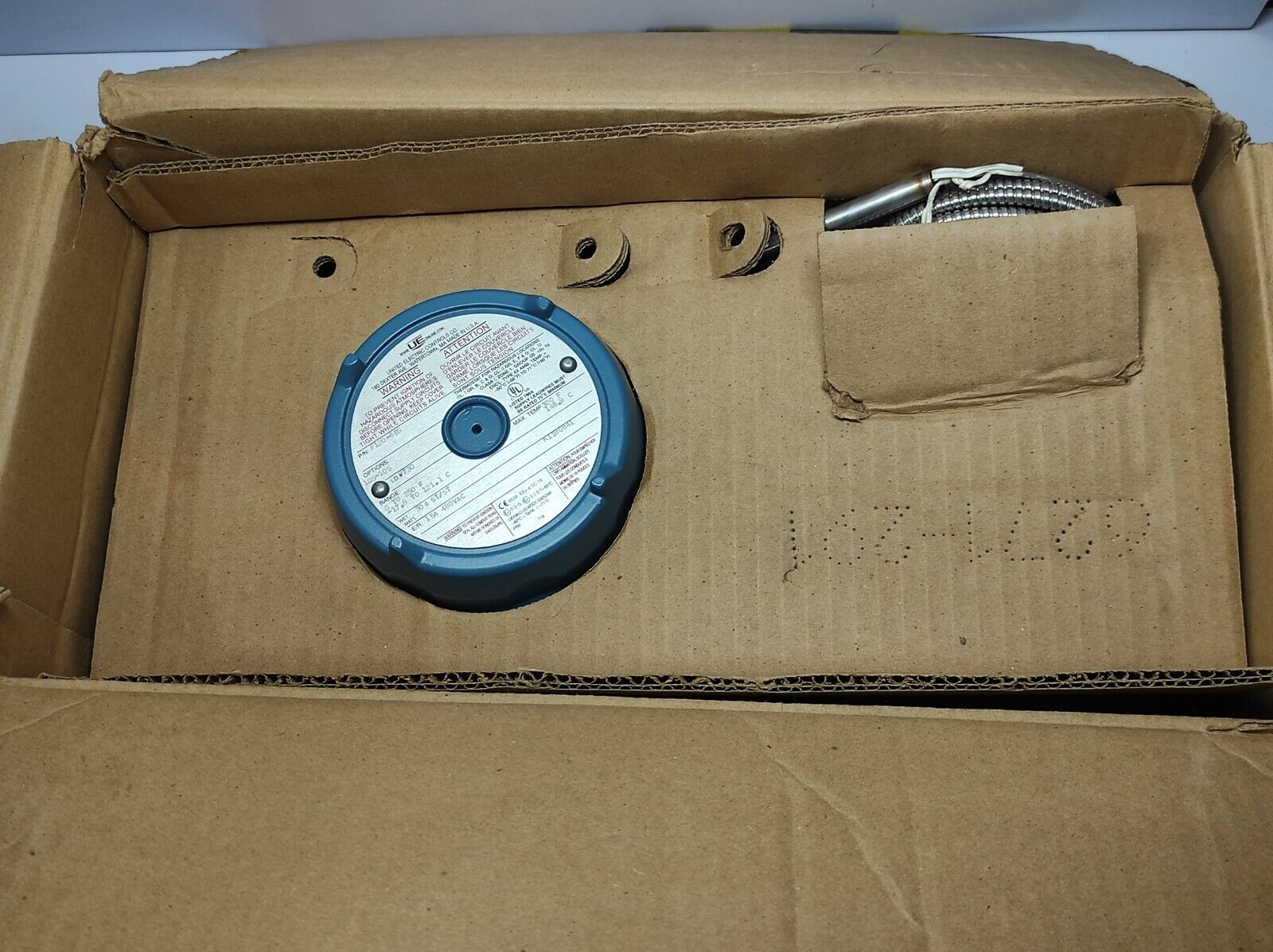 United Electric F120-6BS Temperature Switch Option 10S-10S Operating Range 0to25