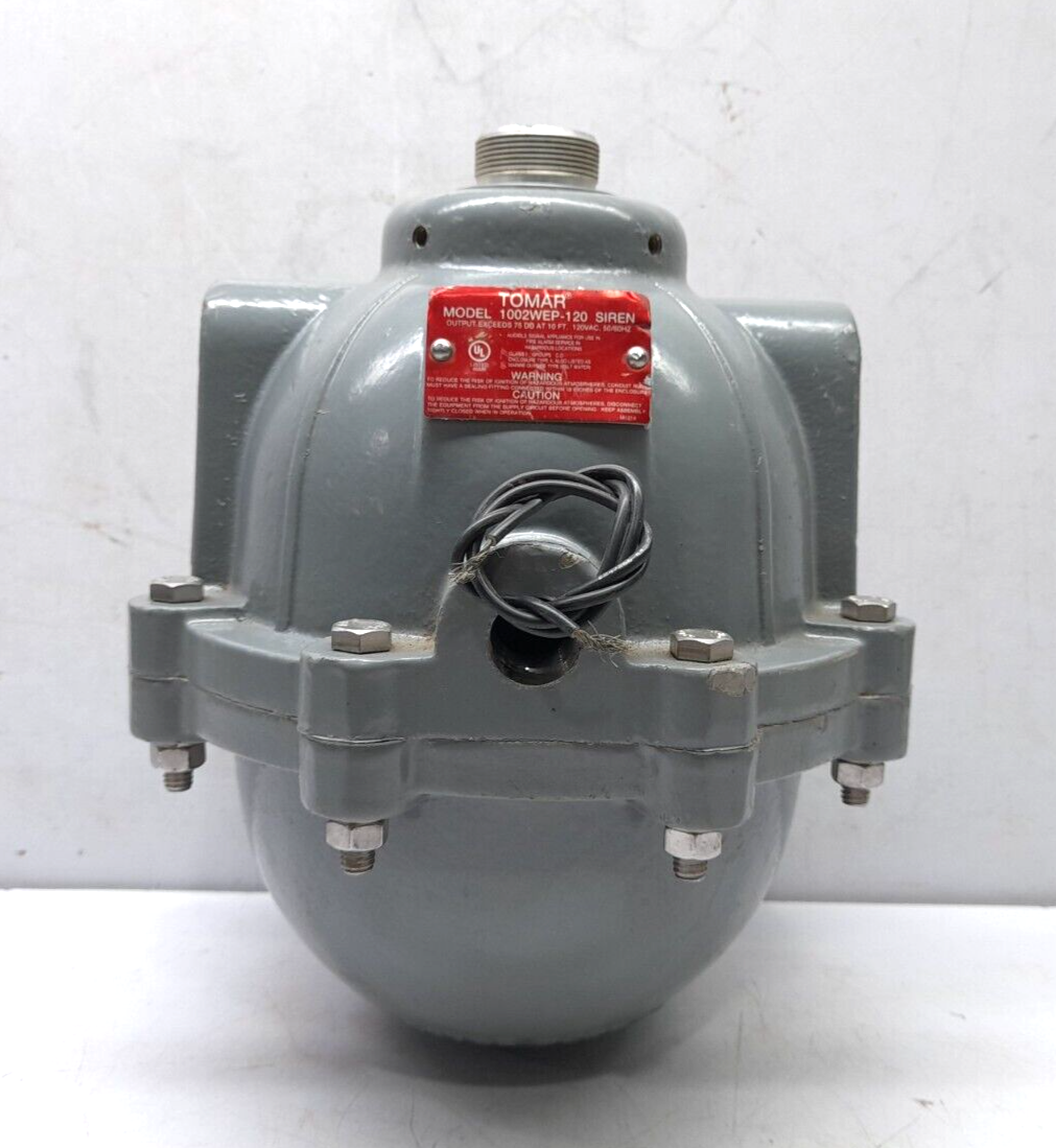 Tomar 1002WEP-120 Siren Output Exceeds 75 DB At 10 FT, 120VAC, 50/60Hz