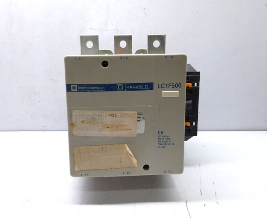 Telemecanique Square D LC1 F500 Contactor Without Coil LC1F500