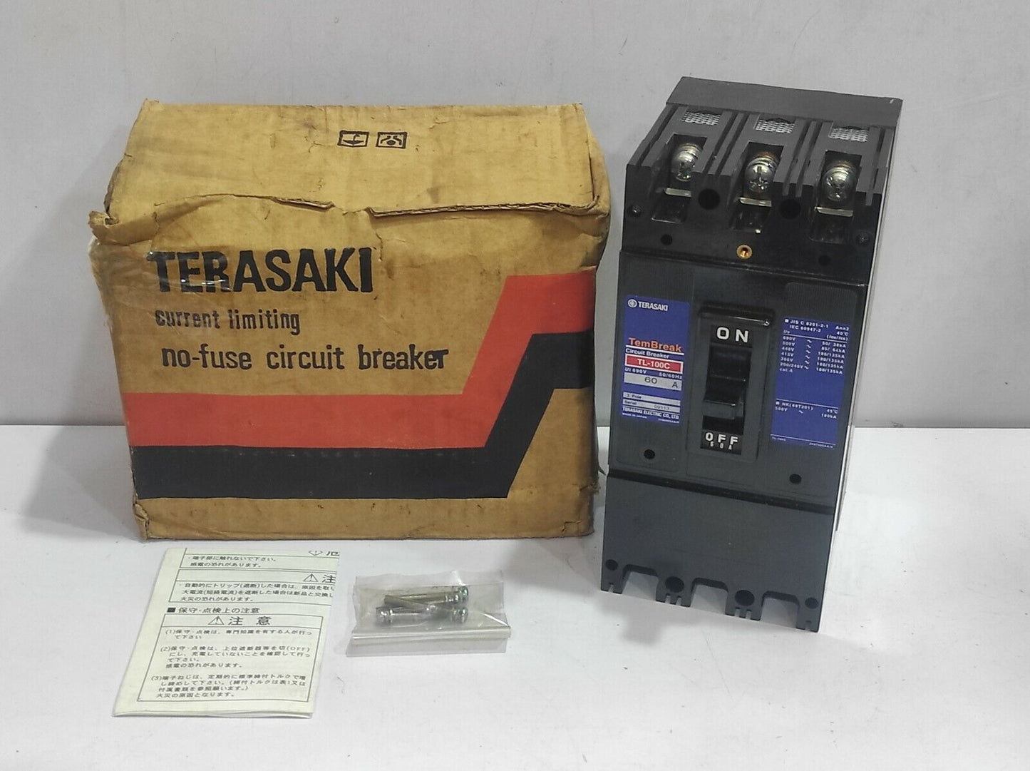Terasaki TL-100C TemBreak Circuit Breaker 3P 60A FC 50/60Hz / TL100C60A